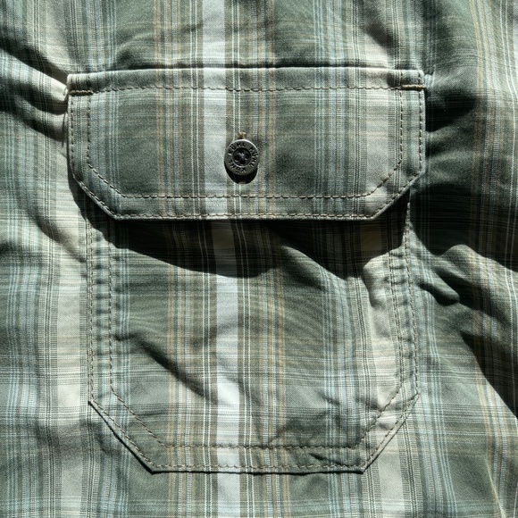Kühl Response Lite Long Sleeve Button Up Plaid Green Lightweight Shirt Large - Picture 5 of 12
